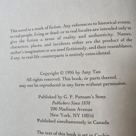 The Hundred Secret Senses Book by Amy Tan, Hard Cover, Vintage Edition - Picture 3 of 8